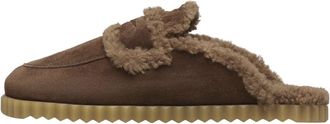 Voile Blanche Freia Leren en Wol Sneakers - Dames - Slip ons - Bruin - 39 EU - Wol - Schoenen