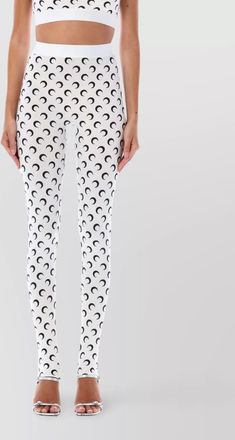Marine Serre moon print high-rise skinny leggings