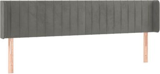 vidaXL Cabecero Con Led De Terciopelo Gris Claro 163x16x78/88 Cm Vidaxl