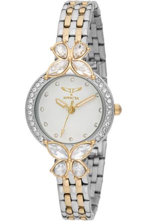 Invicta Wildflower 69097 Dameshorloge - Quartz Uurwerk - Metaal met Witte Wijzerplaat - 30 mm