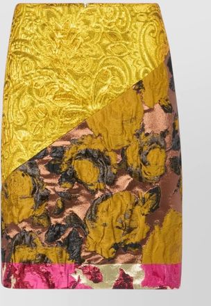 Nina Ricci knee length midi skirt metallic embroidery