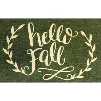 R16 Home Hello Fall Doormat in Hunter Green/multi at Nordstrom Rack