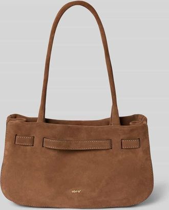 Abro Abro Handtasche mit Label-Detail Modell JILL in Dunkelbraun, Größe 1