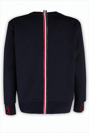 Thom Browne Long-Sleeve Black Shirt With Striped Detail