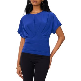 Chaus Solid Ruched Knit Top in Goddess Blue at Nordstrom, Size Medium