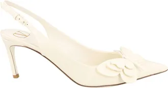 Valentino Butterfly Applique Slingback Heels