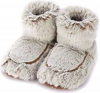 Generic Luxury Microwavable Slipper Boots - Heat Up or Chill for Soothing Relief | Lavender Scented| Faux Fur Warmers for Women Reusable, Heatable, Freezable 