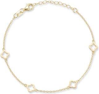Glaze Jewelry Clover Station Anklet in Gold at Nordstrom Rack
