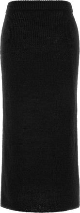 Alanui Womens Memories Skirt Black Polyester Cotton