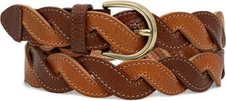 Drôle de Monsieur braided leather belt - Brown
