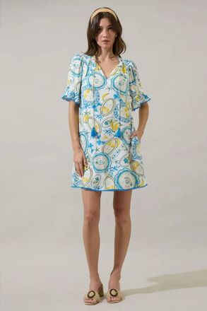 Sugarlips Havana A-Line Dress In Banana