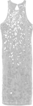 Patrizia Pepe Abito midi con paillettes - Grigio