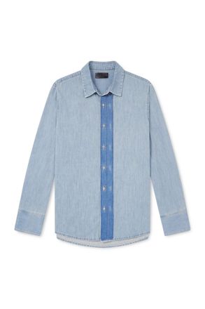 424 + HOORSENBUHS Two-Tone Denim Shirt