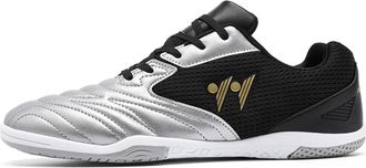 Generic Unisex Comfortable Soccer Shoes - Indoor Anti-Slip Training Football Boots - Professional Competition Soccer Cleats (Silver,9.5)