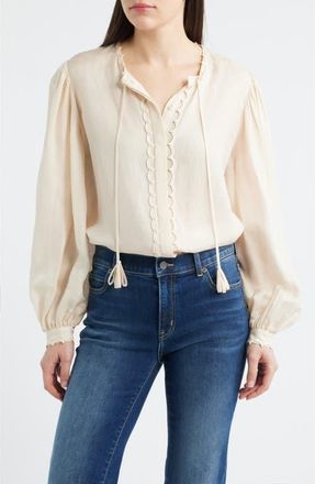 Kobi Halperin Harlow Balloon Sleeve Top in Ecru at Nordstrom, Size X-Small
