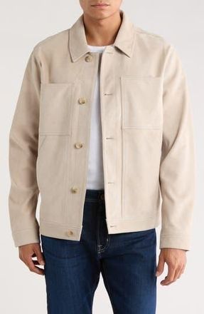 Nordstrom Suede Utility Jacket in Grey Feather at Nordstrom Rack, Size Small