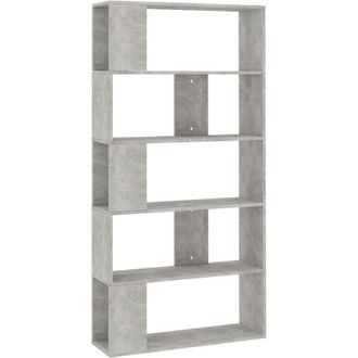 vidaXL Book Cabinet/Room Divider Concrete Grey 80x24x159 cm Engineered Wood Vidaxl