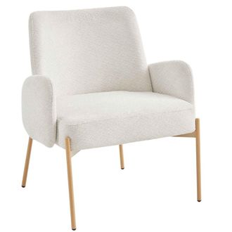 Moloo Sill&oacute;n en tejido ikon color lino y metal efecto roble