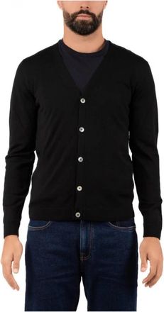 Hindustrie Heren Cardigan Sweater - Heren - Vesten - Zwart - 4XL - Truien & Vesten
