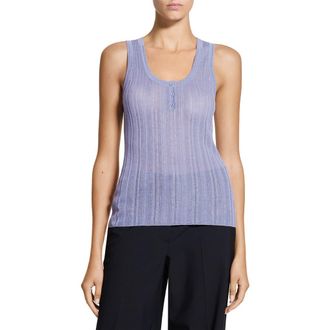 Theory Pointelle Knit Tank in Lavender Glow - 2O2 at Nordstrom, Size Medium