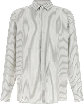 Saint Laurent Overhemden, Heren, Beige, 2Xl, Cassandre Slim Shirt