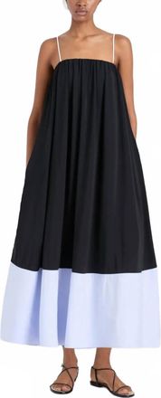 Proenza Schouler Saria Midi Dress In Black/sky