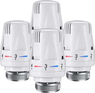 OEM 4 Piezas De Cabezales Termost&aacute;ticos Trv M30 X 1.5 Para Radiadores. Cabezales De Repuesto Para Control De Temperatura Con Termostato Para Radiadores, P