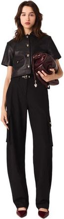 Maje Cargo trousers in Black at Nordstrom, Size 36 Eu
