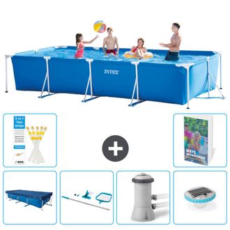 Intex Piscina Con Estructura Rectangular - 450x220x84 Cm - 7-piezas S73