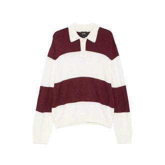 A.P.C. A. p.c. Striped Polo-collar Sweater