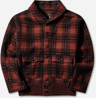 Needles Men s Wool Plaid Dolman Sleeve Logger Jacket Red