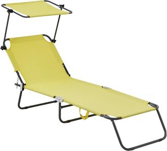 Habitat & Jardin Tumbona metal amarillo 180 x 545 x 73 cm