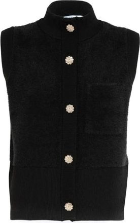 Blugirl Gebreide Gilet - Dames - Spencers - Zwart - S - Polyester - Truien & Vesten