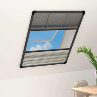 vidaXL Mosquitera Plisada Para Ventanas Aluminio Con Sombra 80x120 Cm Vidaxl
