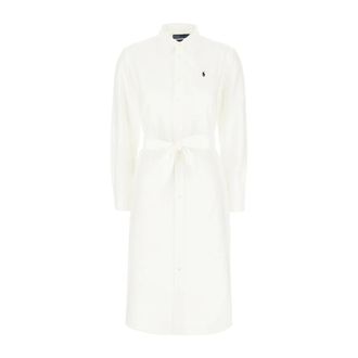 Polo Ralph Lauren Kleedjes, Dames, Wit, S, Linnen, Stijlvolle Jurken voor elke gelegenheid