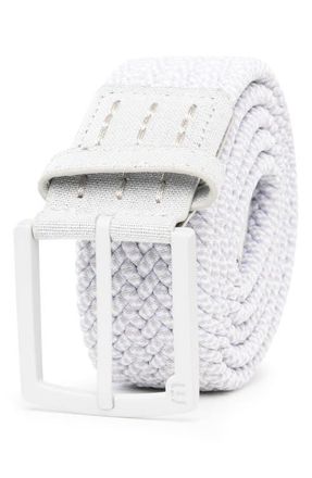 Travis Mathew Staggerwing 2.0 Braided Belt in Micro Chip/White at Nordstrom, Size X-Large