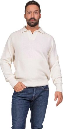 Amaranto Amaránto, Truien & Vesten, Heren, Beige, M, Wol, Maglia con colletto a polo