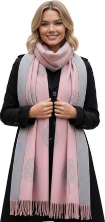 The Accessory Co. Cashmere Tree of Life Scarf - Reversible Pashmina Shawl, Winter scarf for women, Large Wrap, Warm and Soft Scarf, Tree of Life Print, Long Ladies Wrap