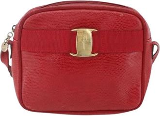 Ferragamo Pre-owned Leather Cross Body Bag - Dames - Vintage Schoudertas - Rood - ONE Size - Leer - Vintage