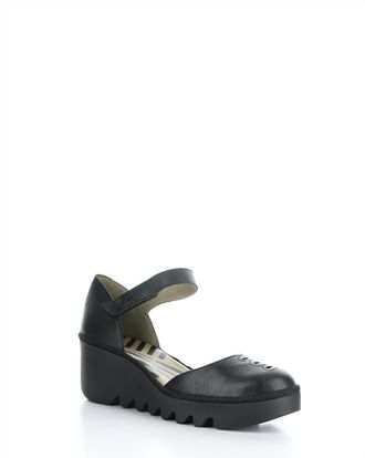 FLY London Womens Biso Wedge Shoes In Black