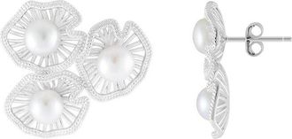 Splendid Pearls Silver 5.5-6Mmmm Pearl Earrings