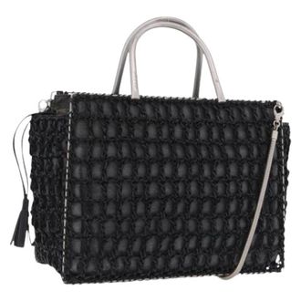 Ferragamo Pre-owned Mesh Hand Bag - Dames - Vintage Handtas - Zwart - ONE Size - Nylon - Vintage