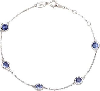 Suzy Levian 14K 1.25 Ct. Tw. Tanzanite Station Bracelet