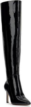 Jessica Simpson Earon Pointed Toe Over the Knee Boot in Black Patent at Nordstrom Rack, Size 9