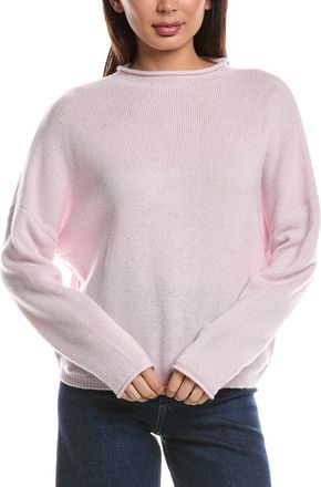 Fort&eacute; Cashmere Slouchy Roll Trim Cashmere Pullover