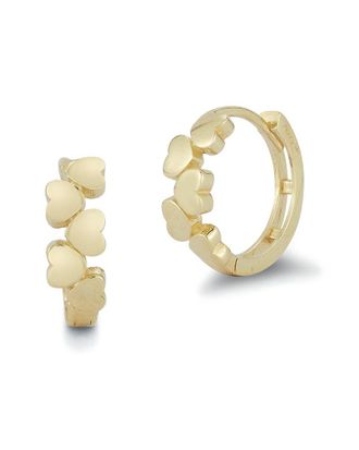 Ember Fine Jewelry 14K Heart Huggie Earrings