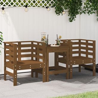 Berkfield Home Garden Chairs 2 pcs Honey Brown 61.5x53x71 cm Solid Wood Pine