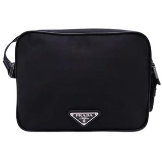 Prada Pre-owned 2Vh 144 Schoudertas - Heren - Vintage Schoudertas - Zwart - ONE Size - Nylon - Vintage