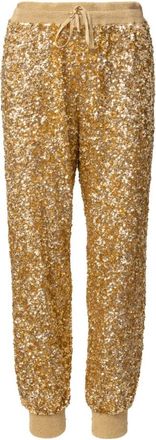 Valentino Garavani Stijlvolle broeken voor moderne fashionistas - Dames - Sweatpants - Geel - XL - Broeken