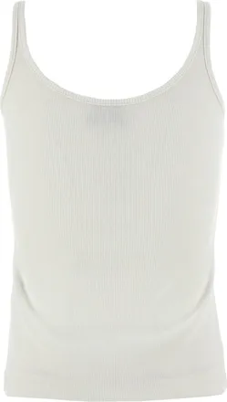 Off-white Womens White Cotton Sleeveles T-Shirt
